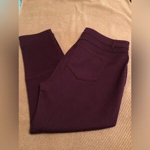 SALE! Avenue Burgundy Butter Denim Skinny Jeans, Petite 18P
